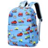 AUIVTY Cars Toddler Backpack for Boys Preschool Kindergarten, Construction