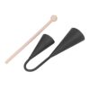 Aumotop Traditional Latin Agogo Bell Toy, Durable Metal Construction for Musical Development, Suitable for Children, Includes Wooden Stick, 18.5cm