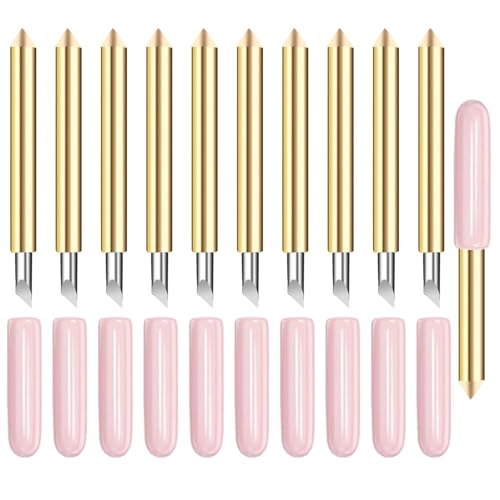 AUNKZL10 PCS Replacement Premium Fine Point Blade Compatible with Explore 4/3/Air 2/Air/Air One/Maker 4/3/2 /Maker/Venture/Expression Cutting Machines for Most Vinyl Fabric Cutting (Pink)