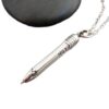 Aurexil 925 sterling silver no 2 pencil necklace small school teacher gift artist drawing charm simple delicate dainty petite pendant gift her| with 18 inch chain |silver plated |TMP_02782