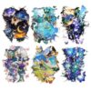 AuriicLeaf 60 Pcs Large PET Stickers with Butterfly Art for Scrapbooking
