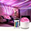 Aurora & Water Ripple 2-in-1 Projector Light, USB LED Night Lamp with 16 Dynamic Colors & Remote Control, Waterproof Atmosphere Light for Bathroom, Wall, Ceiling, Modern Home Decor