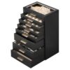 AUTOARK 8-Tier Jewelry Box,Glass Lid Organizer Rings Watches & More,W5A8