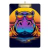 Automotive Clip Board Hippo 90s Video Game Style for Nursing Student Trade Quest