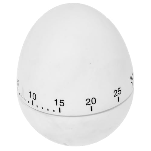 AUTSUPPL Mechanical Egg Shape Kitchen Timer for Cooking and Kitchen Use, Easy to Use Visual Timer with Metal, Silicone and Plastic Material, Modern and Creative Design for Precise Time