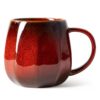 Autumn Ember Ceramic Coffee Mug - 19 oz Unique Reactive Glaze Coffee Cup with Ergonomic Large Handle, Aesthetic Mug for Office Home Gift Set