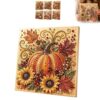 Autumn Harvest Pumpkin Pearl Diamond Painting Kit, DIY Art Decor for Adults (Pumpkin)