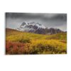 Autumn Mountain Meadow on Canvas Framed Farmhouse Posters Pictures Ready to Hang Artwork Wall Art for Dining Room Apartment Home Decorations 11"x17"