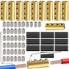 AUUTI 10Pcs 4 Hole 6AWG 80A Brass Wire Splice Connectors Kit