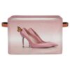 AUUXVA Storage Basket Pink High Heel Butterfly Storage Cube Box Durable Canvas Collapsible Toy Basket Organizer Bin with Handles for Shelf Closet Bedroom Home Office