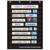 AUVCAS 10-Pocket Standard Pocket Chart for Classroom & Homeschool,Black