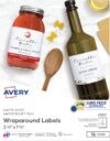 Avery Durable Waterproof Wraparound Rectangle Labels with Sure Feed Technology, 3.25" x 7.75", Matte White, Laser/Pigment-Inkjet, 16 Customizable Labels (22835) (Pack of 5)