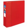 Avery® Heavy-Duty 3 Ring Binder, 4 Inch One Touch EZD® Rings, 4.5 Inch Spine, 1 Red Binder (79584)