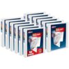 Avery Heavy-Duty View 3 Ring Binder, 1 Inch One Touch Slant Rings, 250-Sheet Capacity, DuraHinge, 1.4 Inch Wide Spine, Customizable Clear Cover and Spine, White Binder (12-Pack of 79799)