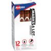 Avery Marks-A-Lot Permanent Markers, Large Desk-Style Size, Chisel Tip, Water and Wear Resistant, 12 Brown Markers (08881)