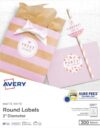Avery Printable Round Labels with Sure Feed Technology, 2" Diameter, Matte White, Laser & Inkjet Compatible, 300 Blank Labels, Great for Branding, Packaging, Events, and More (22877) (Pack of 5)