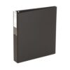 Avery Standard 3 Ring Binder, Label Holder, 1.5" Round Rings, 275-Sheet Capacity, 2.1 Inch Wide Spine, 1 Black Binder, Ideal for Lightweight Organization and Occasional Referencing (04401)