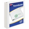 Avery Touchguard® Protection 3 Ring Binder, Customizable Cover, 1.5 Inch Slant Rings, 1 White Binder (17142)