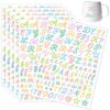 AVERZELLA Cursive Letter Stickers,0.5 Inch Colorful Small Alphabet 4800 Pcs