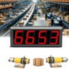 AVSMGP 4-Digit Clicker Counter, Infrared Sensor Tally Counter with 5M Range, 9999 Count & Memory Retention, Reset Function for Production Line Parts and Box Tracking