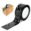 AWEELON 109 Yard Halloween Packaging Tape Black Spider Web Bat Spider Pattern Tape Waterproof Shipping Tape for Small Business DIY Crafts Box Carton Decor