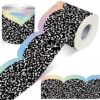 AWEELON 65 Ft Back to School Pastel Composition Bulletin Board Borders Black and White Scalloped Border Trims Classroom Borders Wavy Rolled Trim DIY Decoration for Classroom School Office Home Wall
