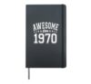 Awesome Since 1970 Awesome Since Birthday 1970 Vintage Hardcover Journal, Black