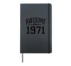 Awesome Since 1971 Awesome Since Birthday 1971 Vintage Hardcover Journal, Black