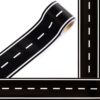 AWIZOM 99 Feet Road Bulletin Board Border Black Car Track Road Straight Border Trim Race Track Classroom Decorations for Homeschool Back to School Racing Theme Birthday Party Decor,3 Rolls