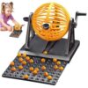 AwnsIMfreien Bingo Set, 12 Card & 90 Number Bingo Balls with Cage Fun Play Machine for Kids, Adults, Family, No Chips, Game Set