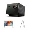 AWOL Valerion VisionMaster Pro2 Triple Laser Projector 4K with 120 Inch Inflatable Outdoor Movie Screen and Walnut Tripod Stand
