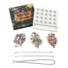AWUZNE DIY Halloween Charm Bracelet Craft Kit -20 Spooky Pendants & 3 Adjustable Wristbands (1pcs)