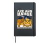 Axe And Badge Retired Firefighter Pride Hardcover Journal, Black