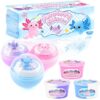 Axolotl Slime Kit 3 Pack – Pink Clear Slime, Butter & Cloud Slime for Kids Ages 8-12, Soft & Stretchy Sensory Toys, Party Favors, Goodie Bag Stuffers, Birthday Gifts for Girls and Boys