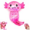 Axolotl Squishy Stress Ball, Slow Rising Stress Ball, Cute Axolotl Fidget Toy for Stress Relief, Anxiety Calming Sensory Toy for Adults, Axolotl Gifts Party Favors (Pink)