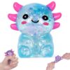 Axolotl Squishy Stress Relief Toy,Stretchy Axolotls Stress Soft Squeeze Sensory Fidget Toys for Kids Adults,Cute Axolotls Squishies Party Favors Anxiety Relief Squishy Toys - Blue