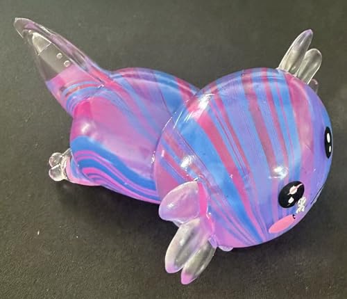 Axolotl Squishy Toy,Soft TPR Slow Rising Squeeze Toy,Swirl Stress Balls for Kids Adults Squishies Stress Relief,Sensory Fidget Toys Squishy for Anxiety for Kids Youth Adults(Purple)