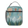 Axurera Insulated Lunch Bags for Men Women - Cute Hot Air Balloon Mountain Forest Scene Lunch Box, Reusable Thermal Cooler Tote Bag, Leakproof Portable Lunch Box for Work, School, Picnic, Travel