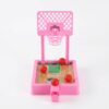 Aymzbd Children Basketball Game Tabletop Machine Mini Basketball Interactive Playset Material Desktop Toy Suitable for Parent Child Activities Home Entertainment, Pink