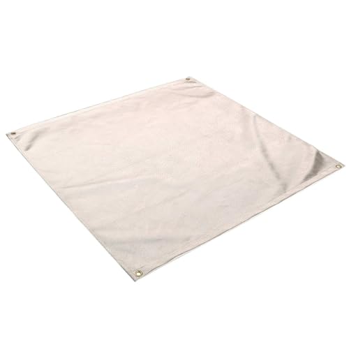 Aymzbd Outdoor Fireproof Heat Resistant Mat Fireproof Pad with Reinforced Corner Eyelets Fiberglass Cloth for Patio Grilling Backyard fire pits Camping setups Outdoor Heating, 80 80cm