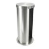 AYNEFY Canisters Storage Boxes Cosmetic Organizer with Side Open Design for Bathroom Countertop Makeup Remover Pads Storage Stainless Steel Round Cotton Pad Holder Household