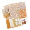 AYNEFY Scrapbooking Material Paper Sticker Set Vintage Floral Patterns Decorative Collage Supplies with Bottom Decoration Material for DIY Handbook Making