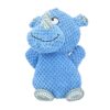AYNEFY Squeak Toys Dog Toys Paper Ears Interactive Puppy Chewing Toy for Small Medium Dogs Teeth Cleaning Cute Rhino Plush Dog Toy Squeaky with Crinkle Cute Rhino Plush Dogs