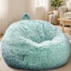AZHCHKE Stuffed Animal Storage Bean Bag Chair Cover, Soft Bean Bag Cover