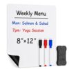 Babenoun Magnetic Whiteboard for Fridge, 8" x 12" Dry Erase White Board on Wall for Organizer and Planner, Kitchen Fridge Shopping List with Marker