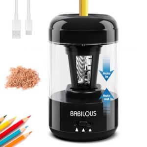 Babilous Rechargeable Electric Pencil Sharpener with Auto Feed & Auto Eject