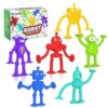 Baby Bath Toys Suction Toy: No Hole Bath Toy for Toddlers - Robot Fidget Suction Cup Toys - Window Building Sensory Toy for Boys Girls Travel Gifts - Travel Essential Road Trip Activities for Kids