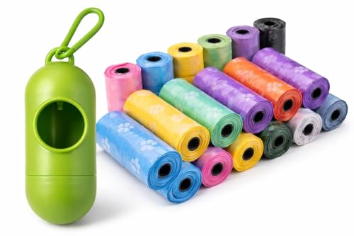 Baby Disposable Diaper Bags with Dispenser Waste Bags 6 Refill Rolls/90 Bags Convenient & Quick Diaper Disposal Unscented Leak&Odors Proof Diaper Trash Bags (6 Roll + Case) 7 Set