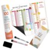 Baby First Foods Tracker & Baby Led Weaning Book Mini Guide by Mewl - 100 Foods Before 1 Checklist Reusable Dry Erase Board - Baby Feeding Essentials: Puree & BLW Supplies for Baby Magnet Board
