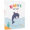 Baby Memory Book, First-Year Baby Milestone Journal, Gender-Neutral Nautical Keepsake Album with Guided Prompts and Gift Box, Printed on FSC 100% Recycled Archival Paper, Ocean Theme, 60 Pages